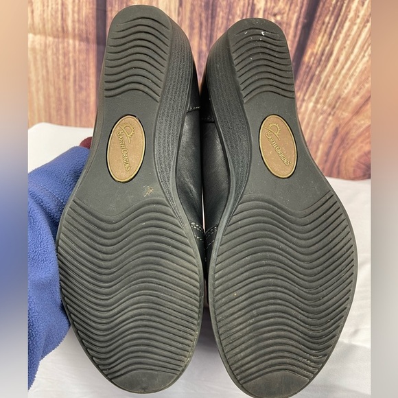 Earth Origins black leather slip on shoes women’s size 7m - Picture 15 of 17